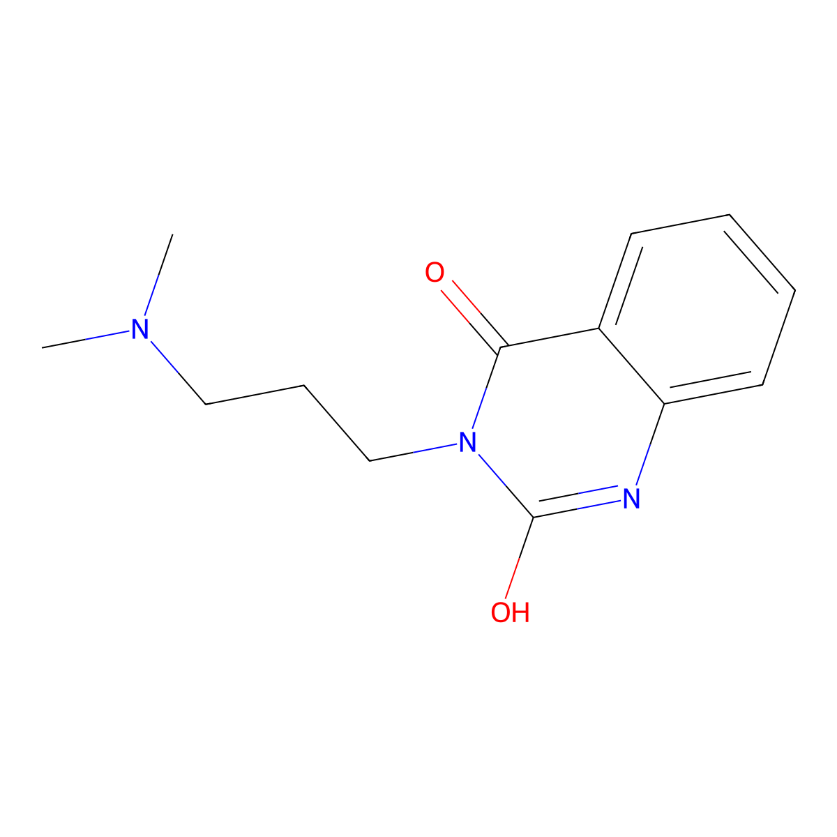 3-[3-(dimethylamino)propyl]-2,4(1H,3H)-quinazolinedione molecular structure, CAS 55210-80-5
