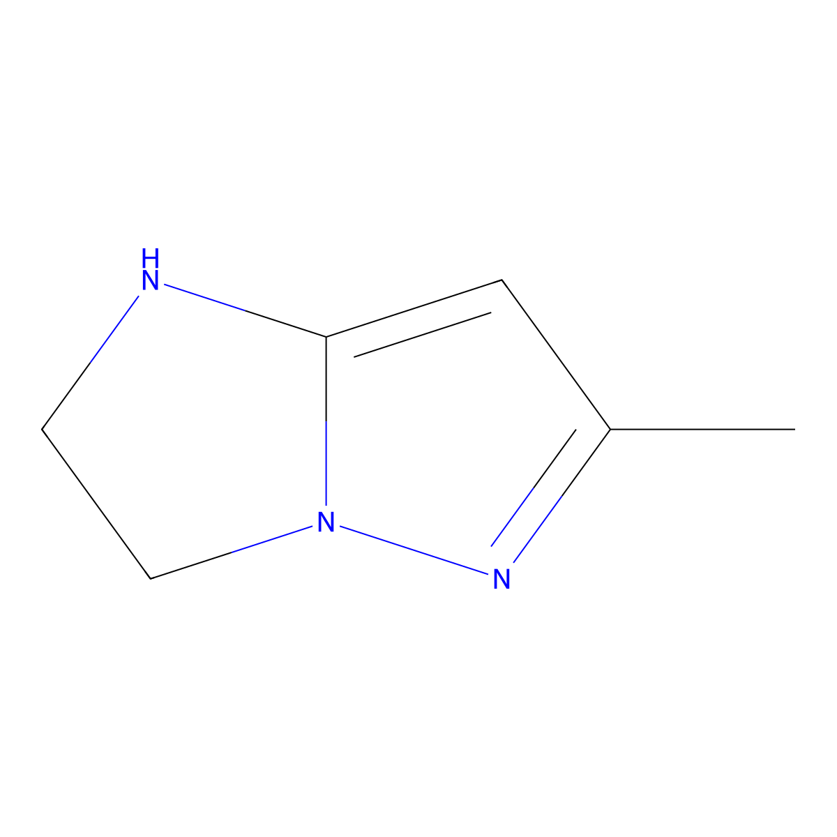 1H-Imidazo[1,2-b]pyrazole, 2,3-dihydro-6-methyl- molecular structure, CAS 55211-75-1