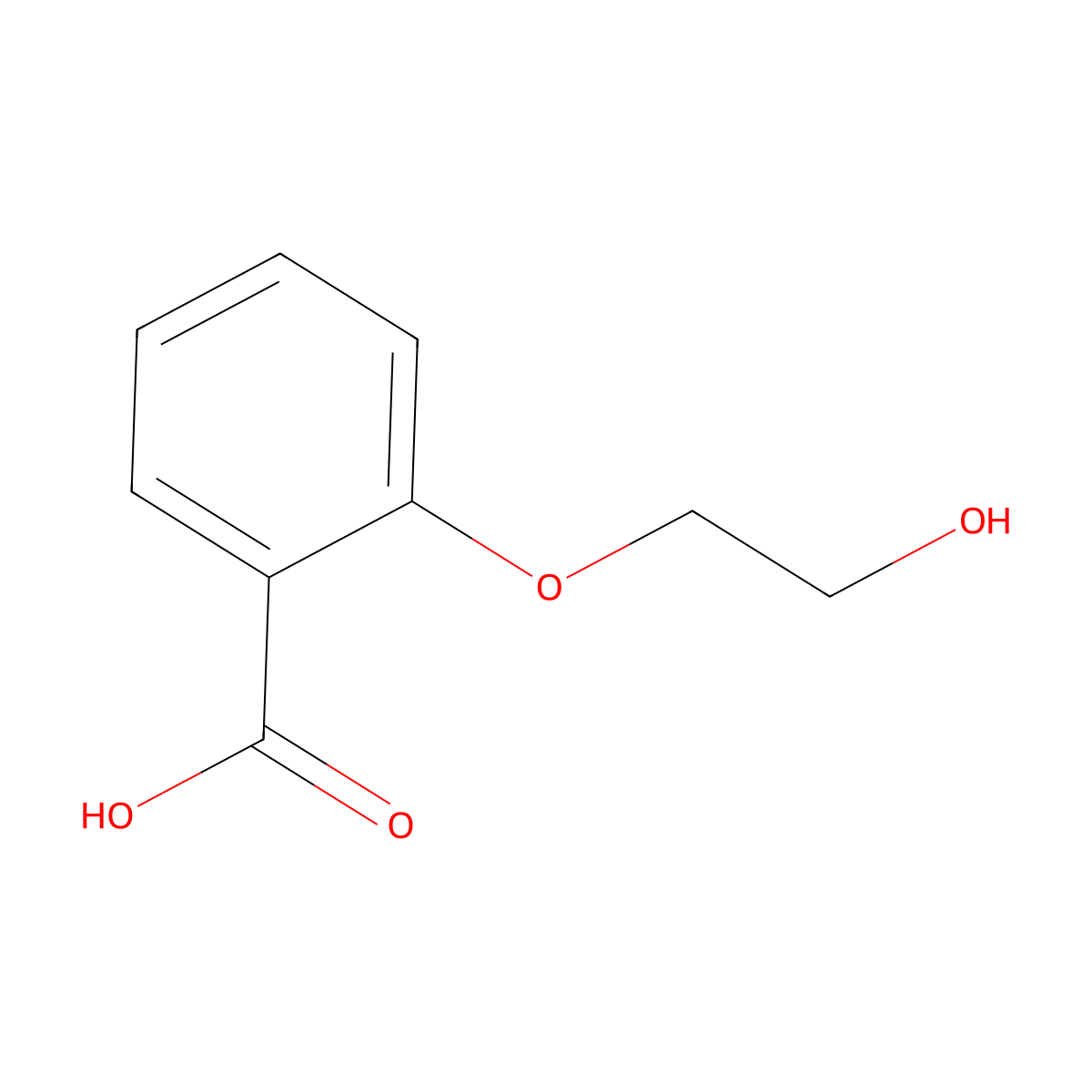 2-(2-Hydroxyethoxy)benzoic acid molecular structure, CAS 55211-84-2