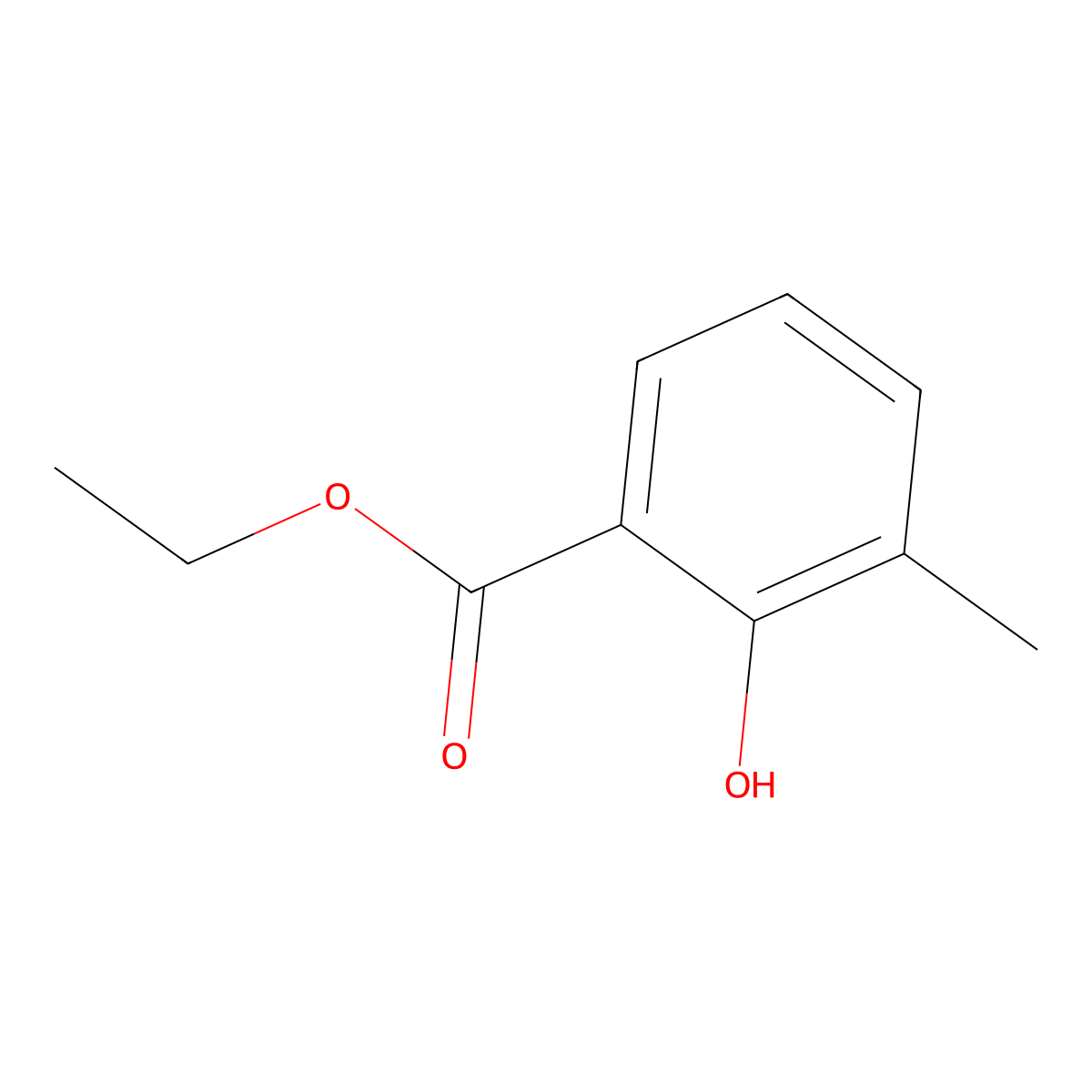 Ethyl 2-hydroxy-3-methylbenzoate molecular structure, CAS 55211-85-3