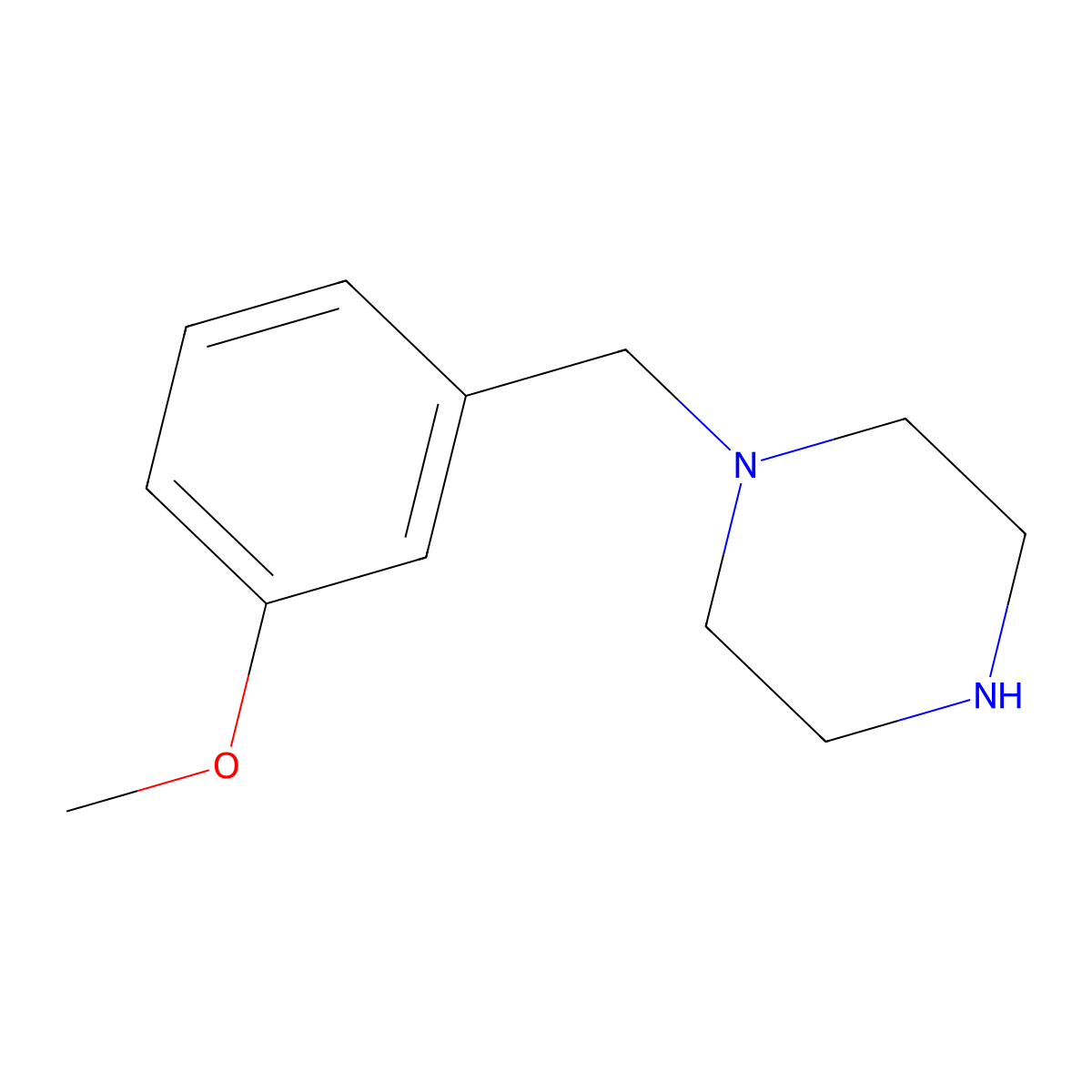 1-(3-Methoxybenzyl)piperazine molecular structure, CAS 55212-32-3