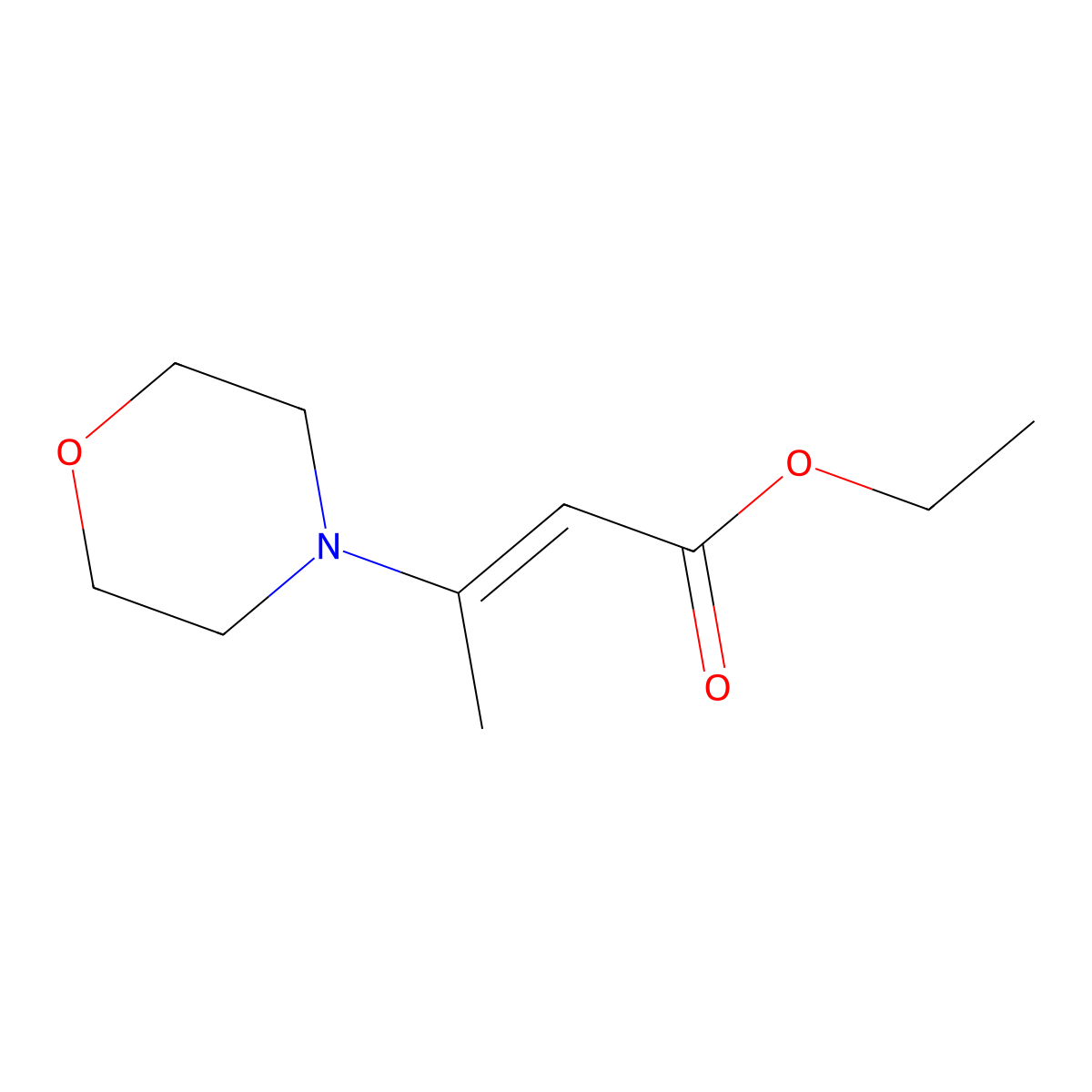 Ethyl 3-morpholin-4-ylbut-2-enoate molecular structure, CAS 55212-82-3