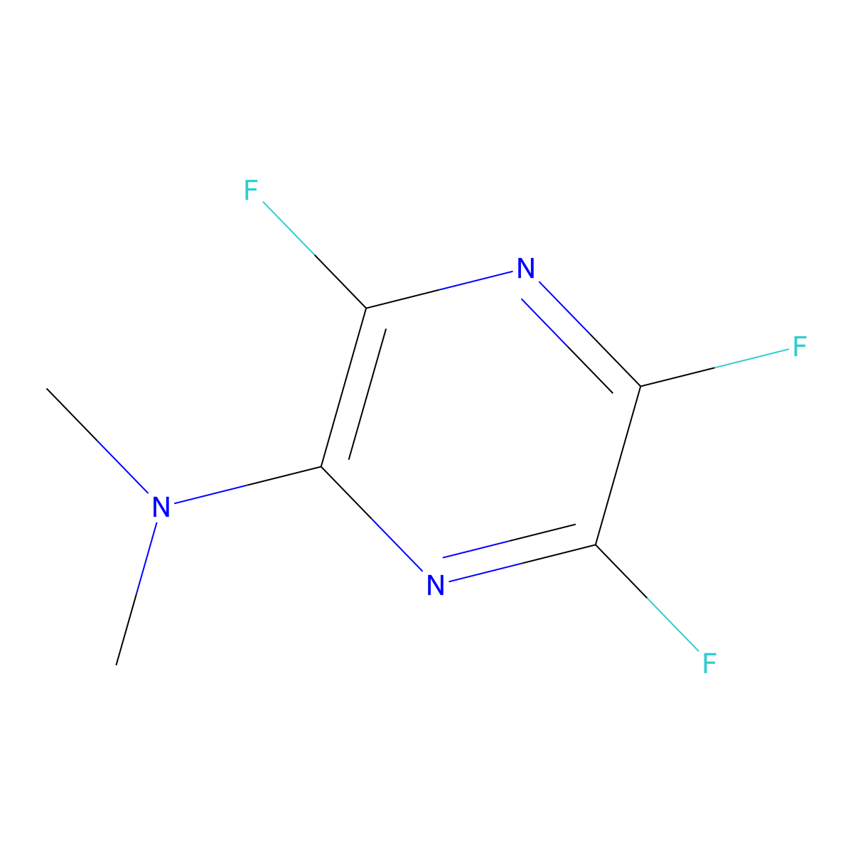 3,5,6-Trifluoro-N,N-dimethylpyrazin-2-amine molecular structure, CAS 55215-66-2