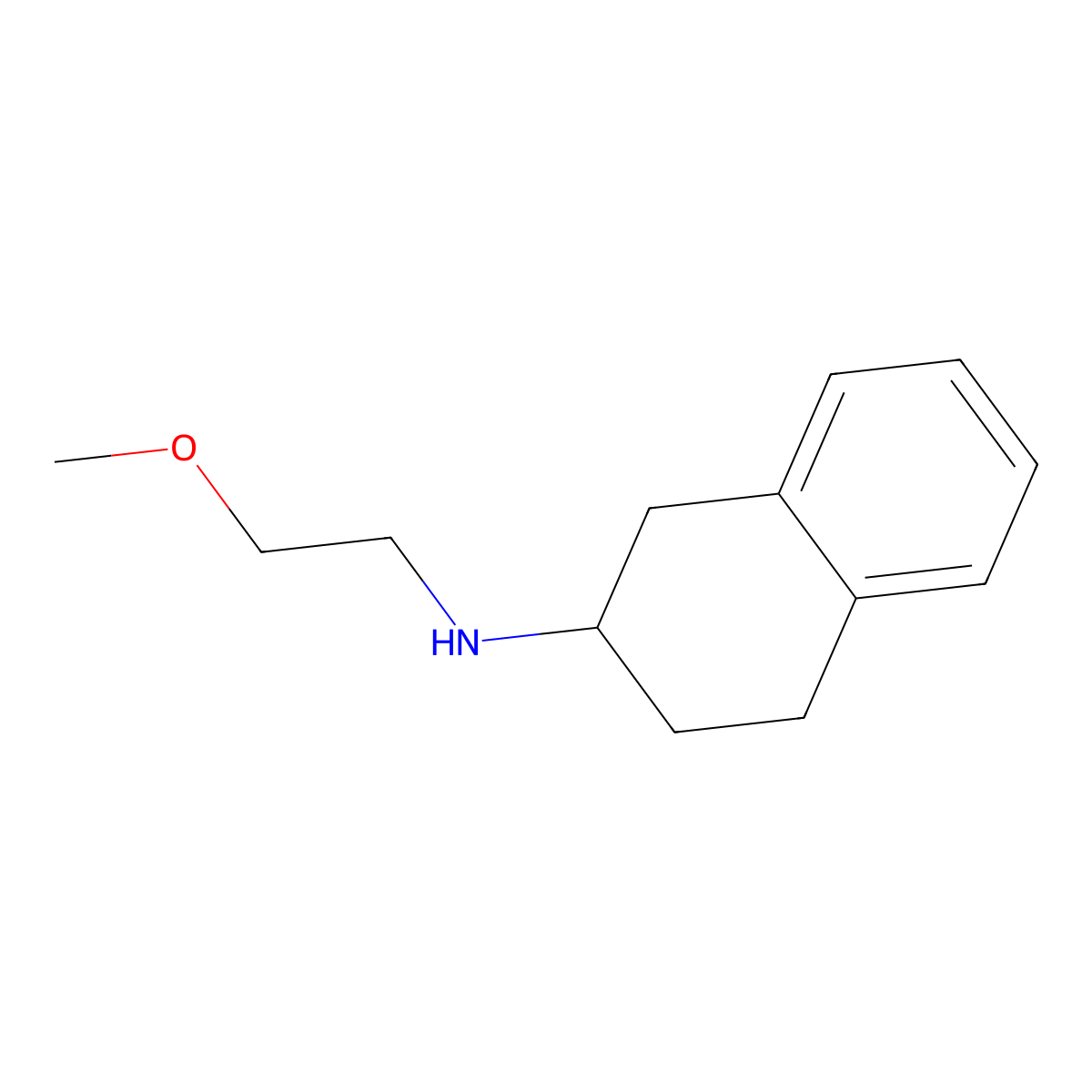 N-(2-methoxyethyl)-1,2,3,4-tetrahydronaphthalen-2-amine molecular structure, CAS 55218-07-0