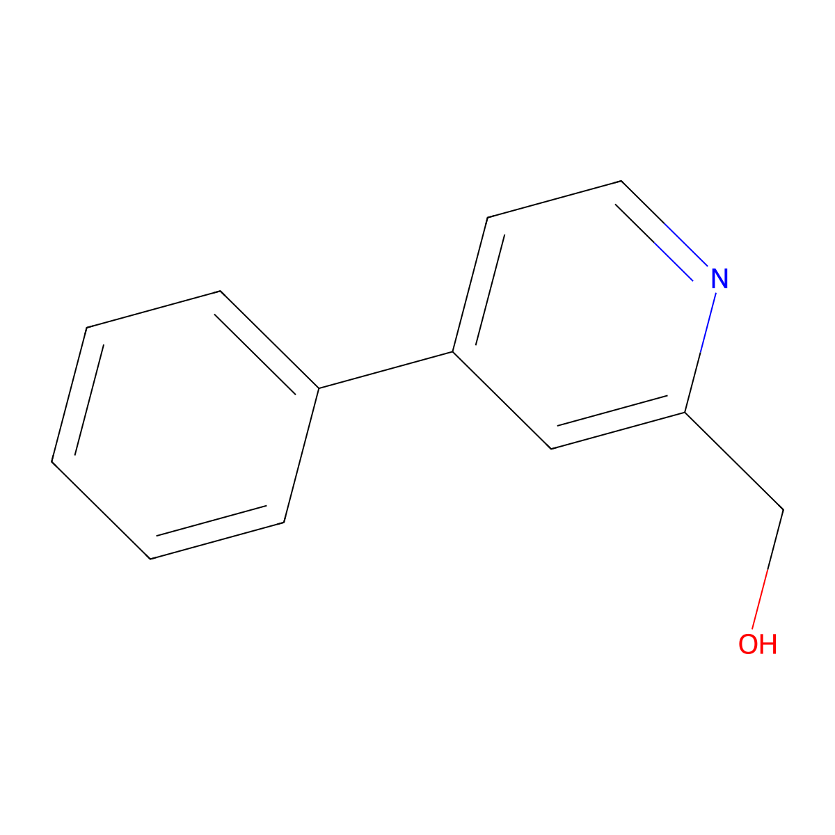 (4-Phenylpyridin-2-YL)methanol molecular structure, CAS 55218-73-0