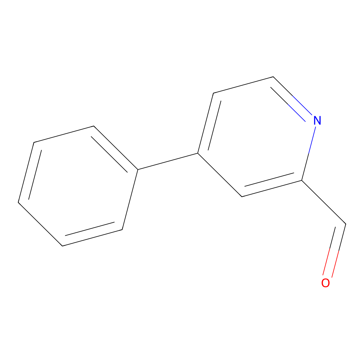 4-Phenylpyridine-2-carboxaldehyde molecular structure, CAS 55218-76-3