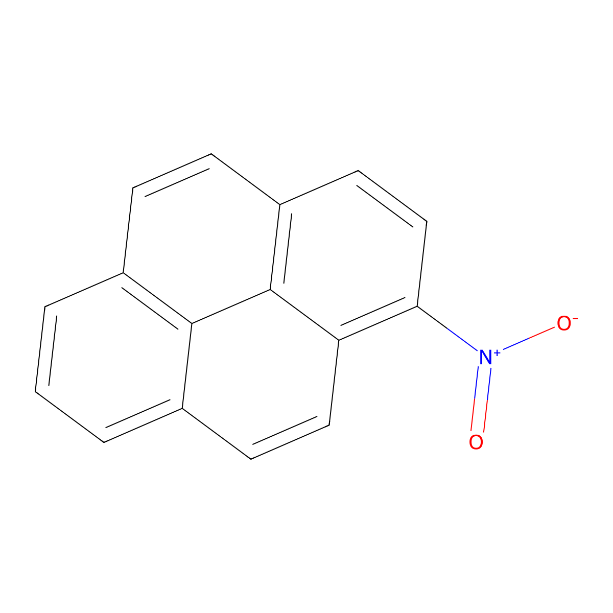 1-Nitropyrene molecular structure, CAS 5522-43-0