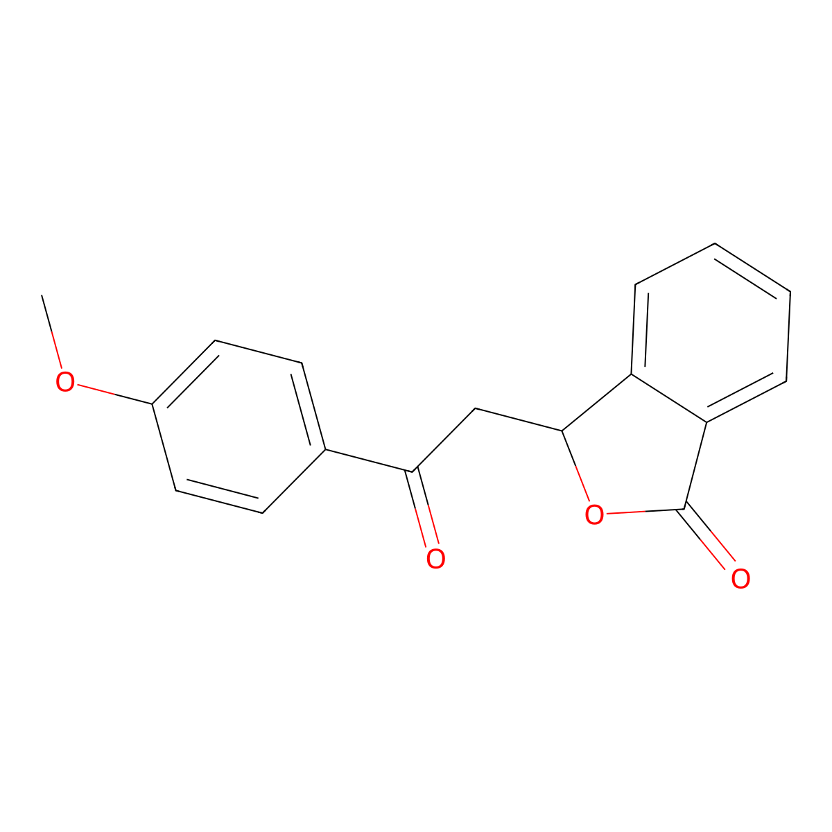 3-[2-(4-methoxyphenyl)-2-oxoethyl]-3H-2-benzofuran-1-one molecular structure, CAS 55222-45-2