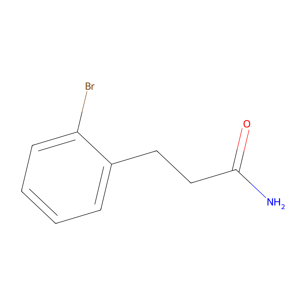 3-(2-Bromophenyl)propanamide molecular structure, CAS 55223-26-2
