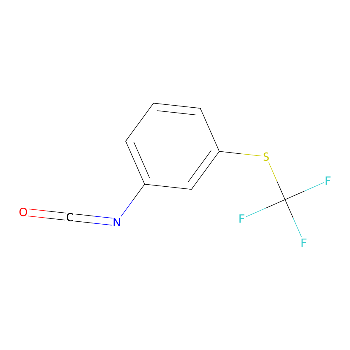 1-Isocyanato-3-[(trifluoromethyl)sulfanyl]benzene molecular structure, CAS 55225-88-2