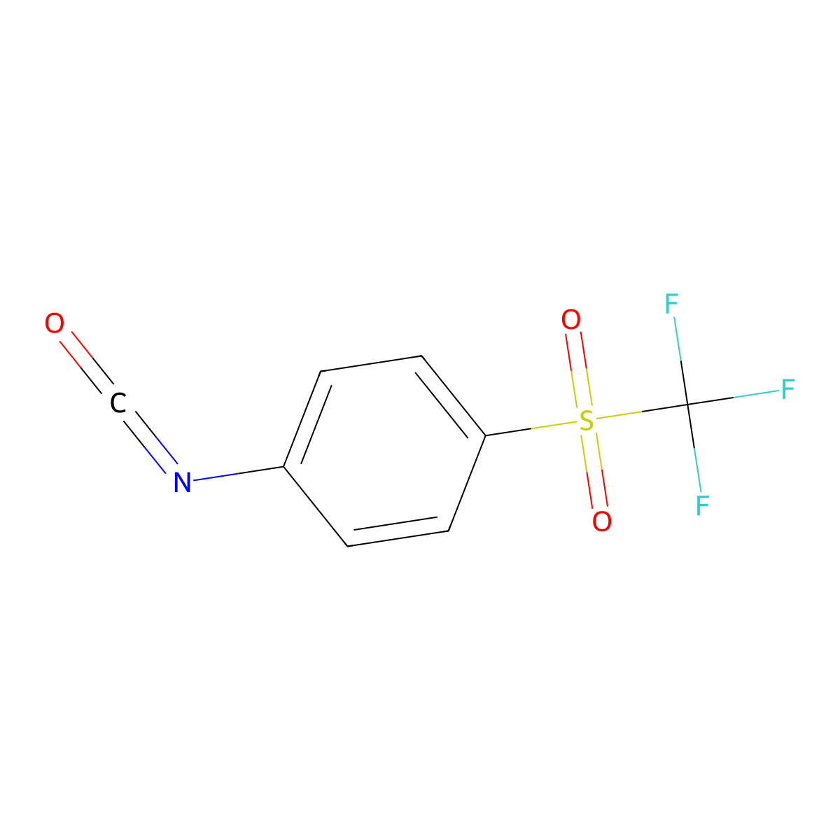 4-(Trifluoromethylsulfonyl)phenylisocyanate molecular structure, CAS 55226-16-9