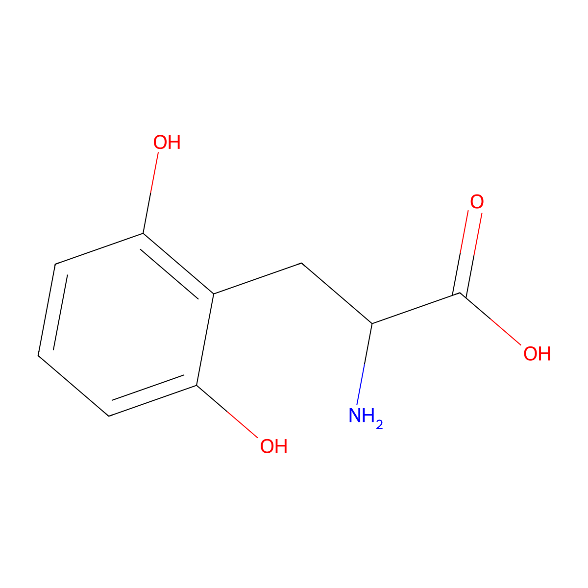 2,6-Dihydroxy-L-phenylalanine molecular structure, CAS 552289-20-0