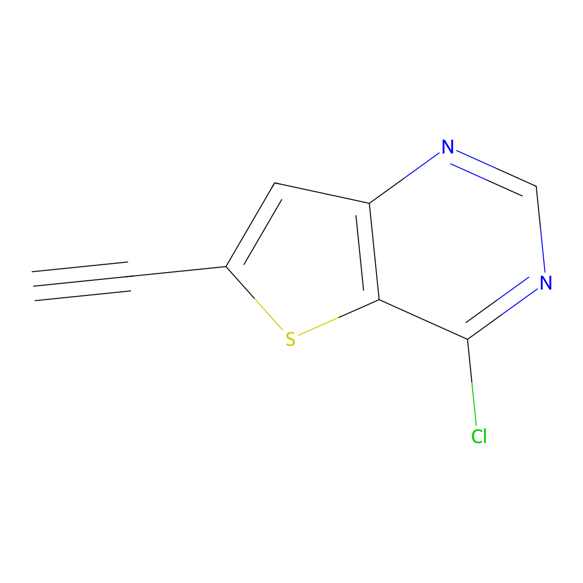 4-Chloro-6-ethynylthieno[3,2-d]pyrimidine molecular structure, CAS 552294-21-0