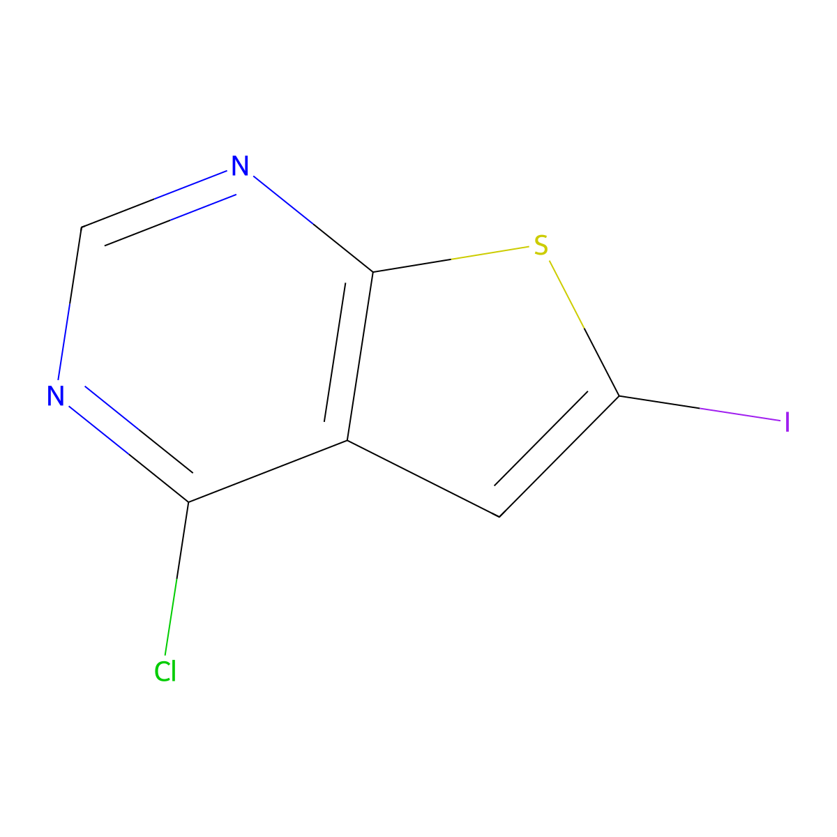 4-Chloro-6-iodothieno[2,3-d]pyrimidine molecular structure, CAS 552295-08-6