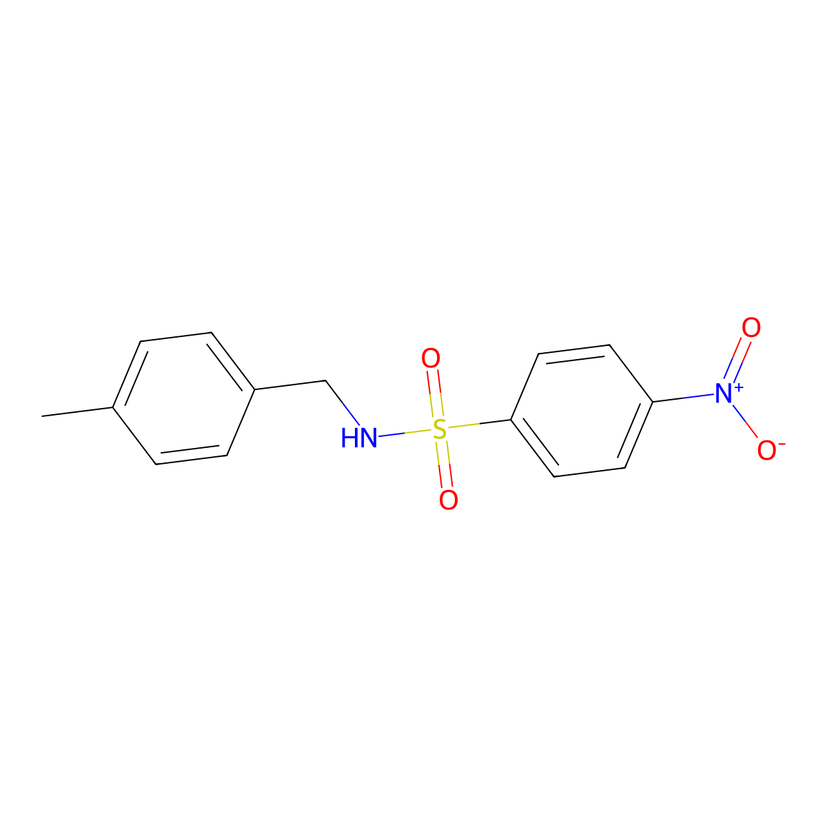N-(4-methylbenzyl)-4-nitrobenzenesulfonamide molecular structure, CAS 5523-88-6