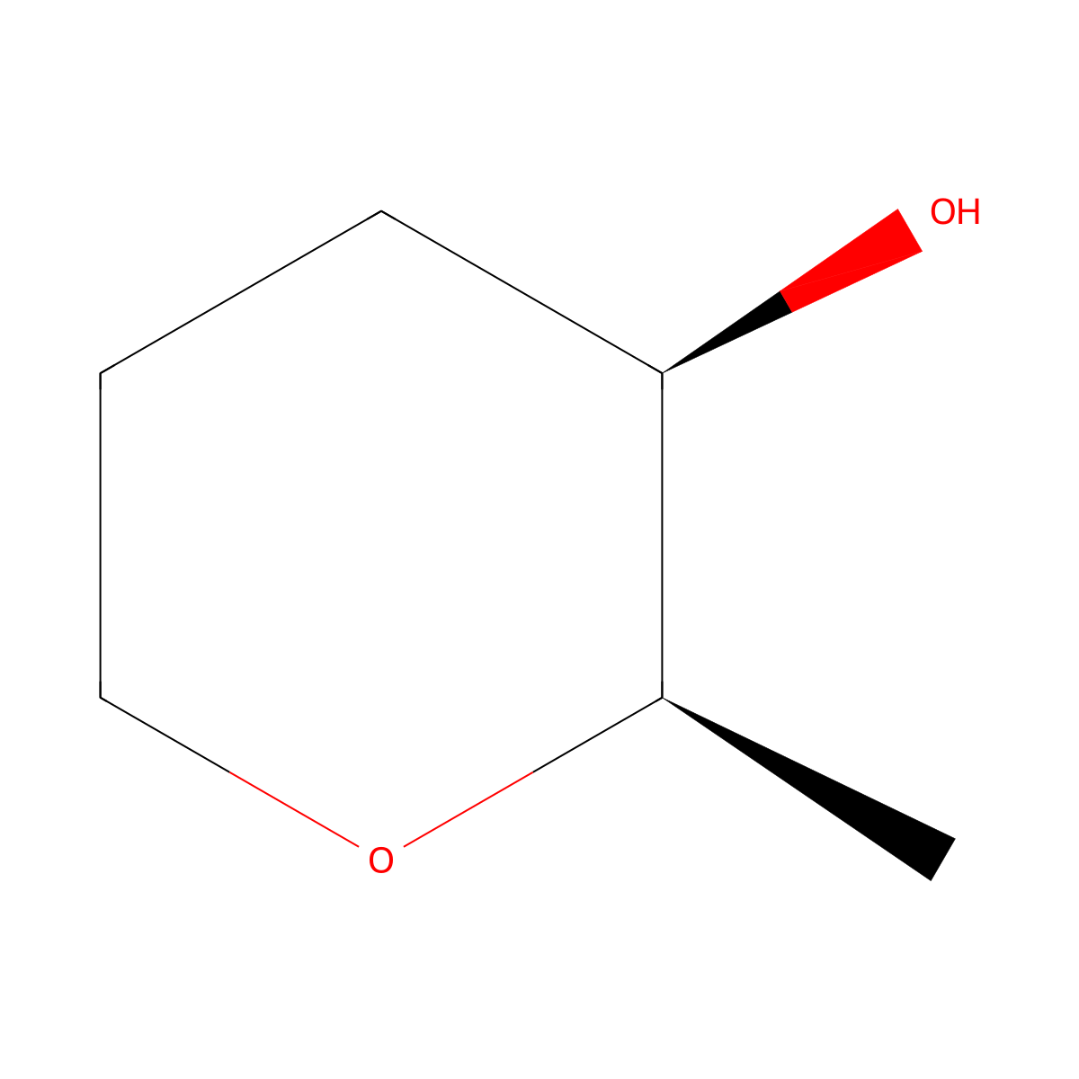 rac-(2R,3R)-2-methyloxan-3-ol molecular structure, CAS 55230-31-4