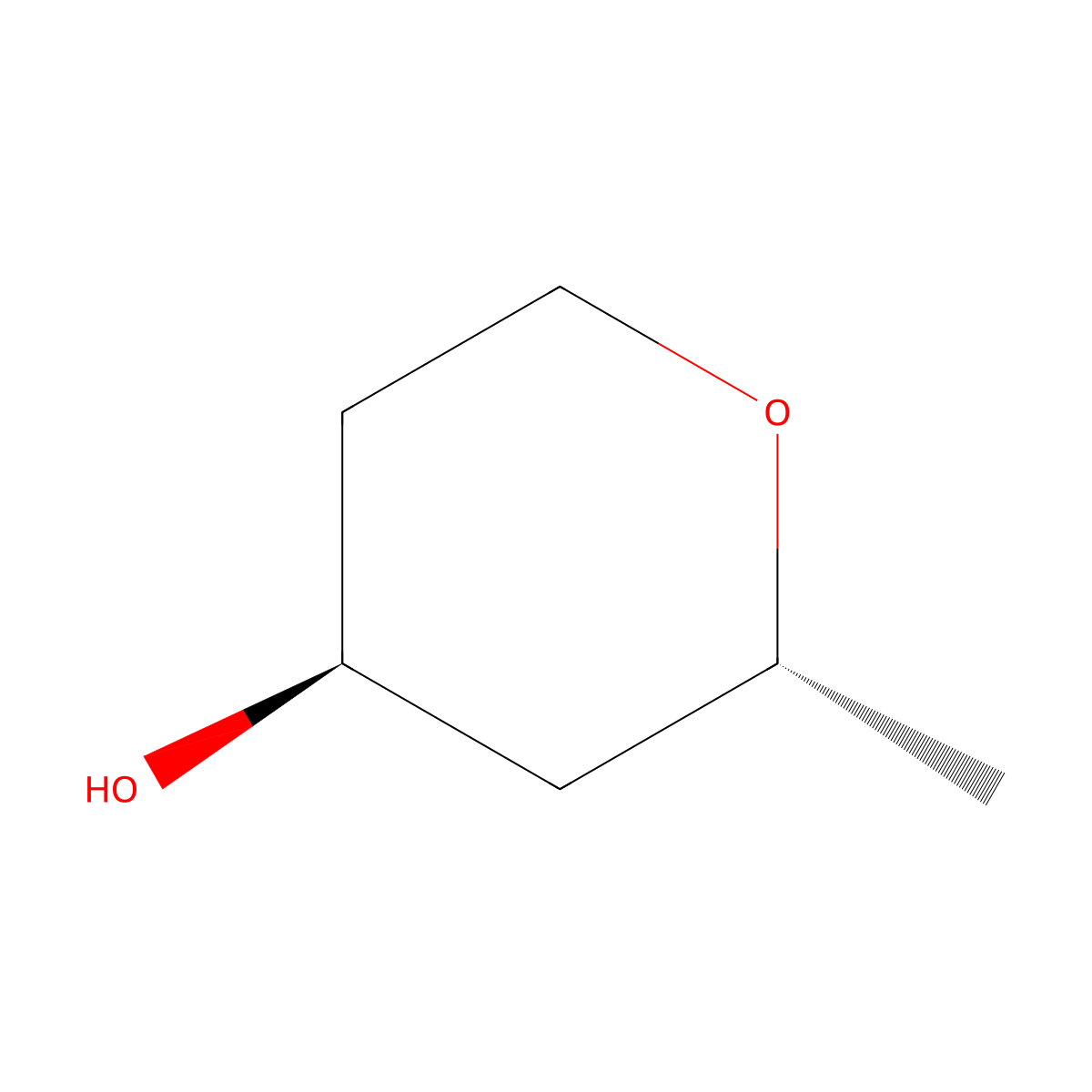 (2R,4S)-2-methyltetrahydropyran-4-ol molecular structure, CAS 55230-32-5