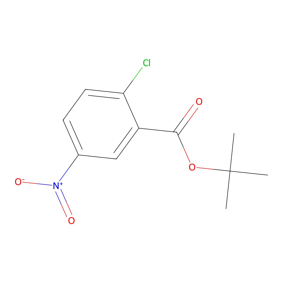 Tert-butyl 2-chloro-5-nitrobenzoate molecular structure, CAS 55233-05-1