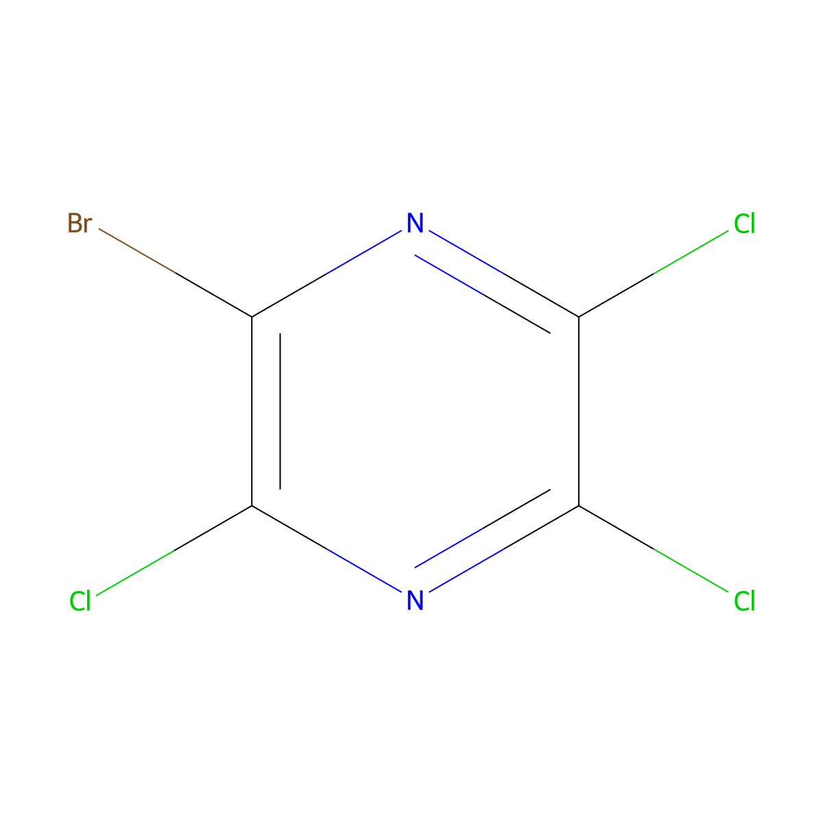 2-Bromo-3,5,6-trichloropyrazine molecular structure, CAS 55233-47-1