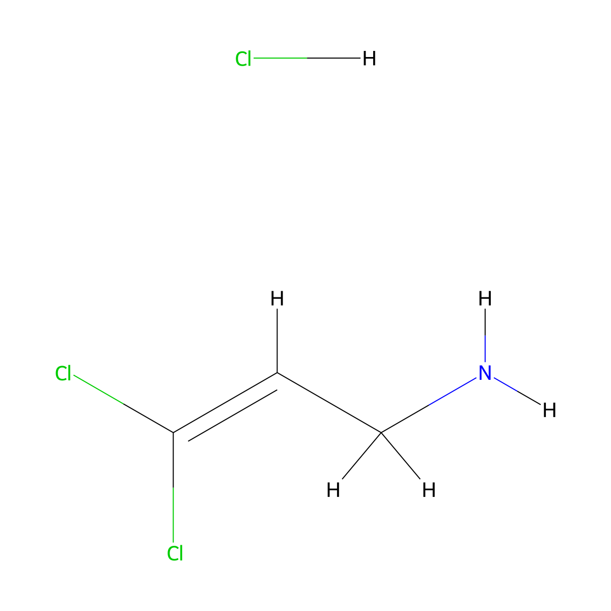 3,3-Dichloroprop-2-en-1-amine hydrochloride molecular structure, CAS 55233-81-3
