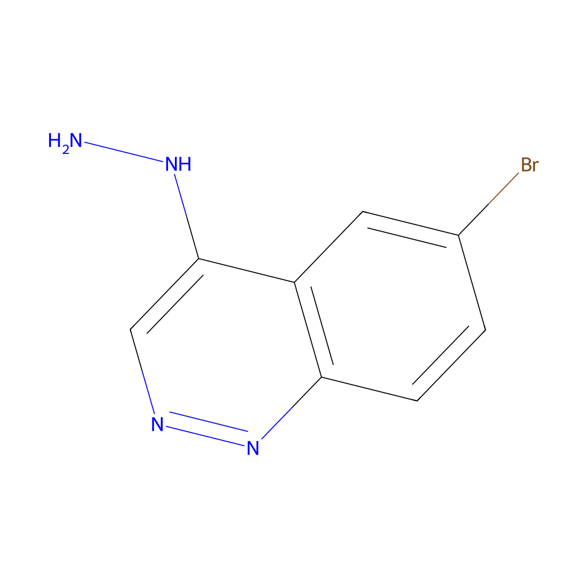 6-Bromo-4-hydrazinylcinnoline molecular structure, CAS 552330-88-8