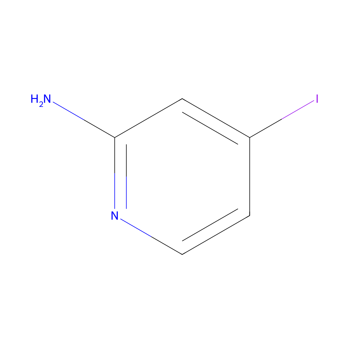 4-Iodopyridin-2-amine molecular structure, CAS 552331-00-7