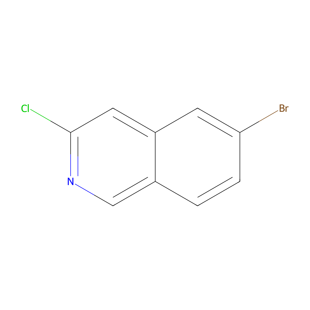 6-Bromo-3-chloroisoquinoline molecular structure, CAS 552331-06-3