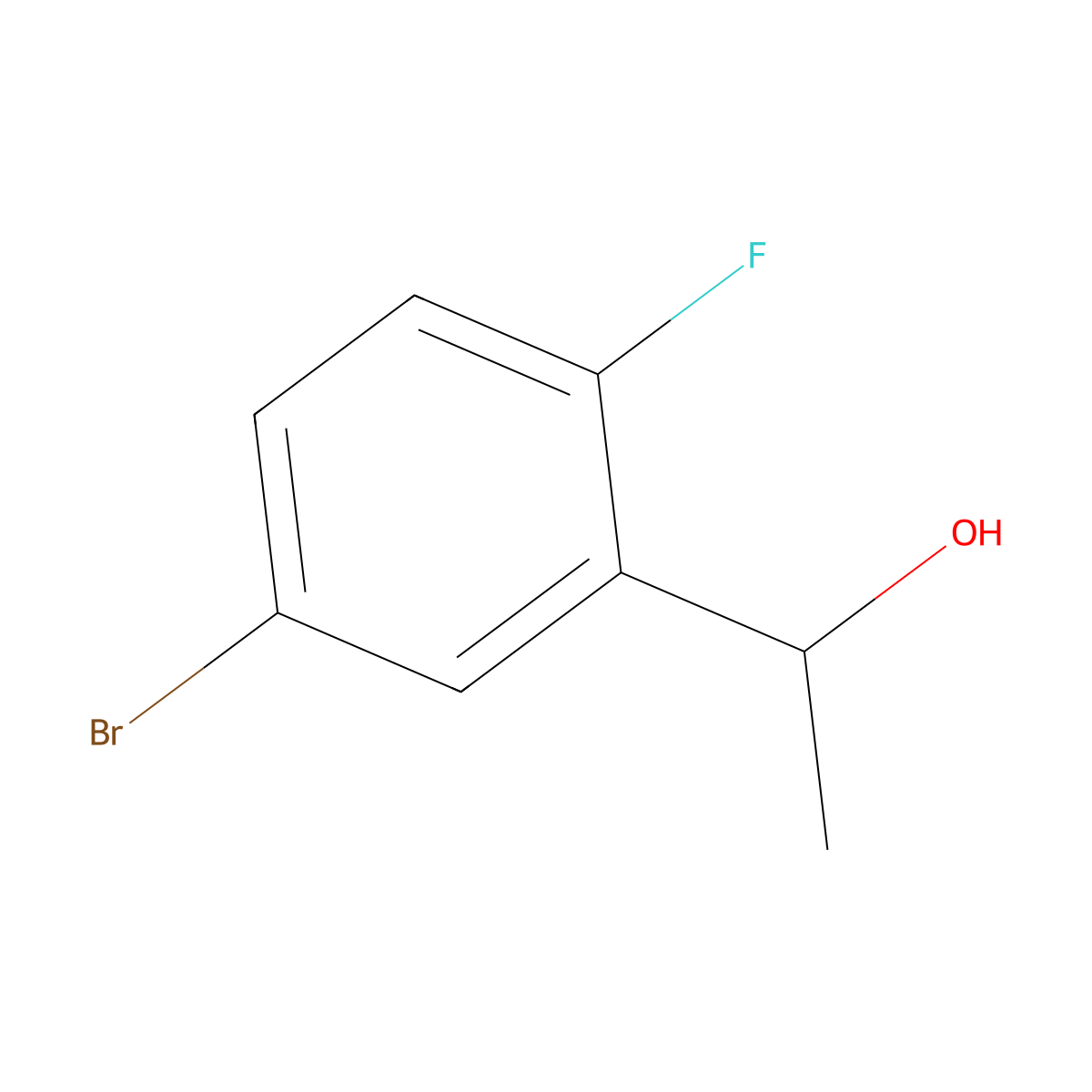 1-(5-Bromo-2-fluorophenyl)ethanol molecular structure, CAS 552331-15-4