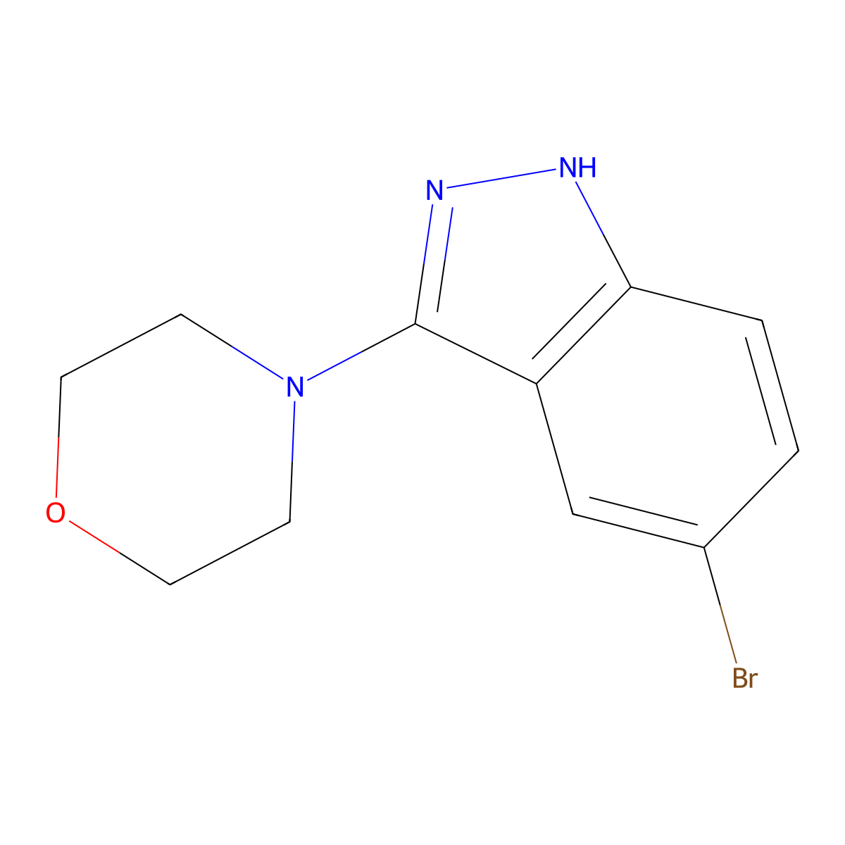 4-(5-Bromo-1H-indazol-3-yl)morpholine molecular structure, CAS 552331-28-9