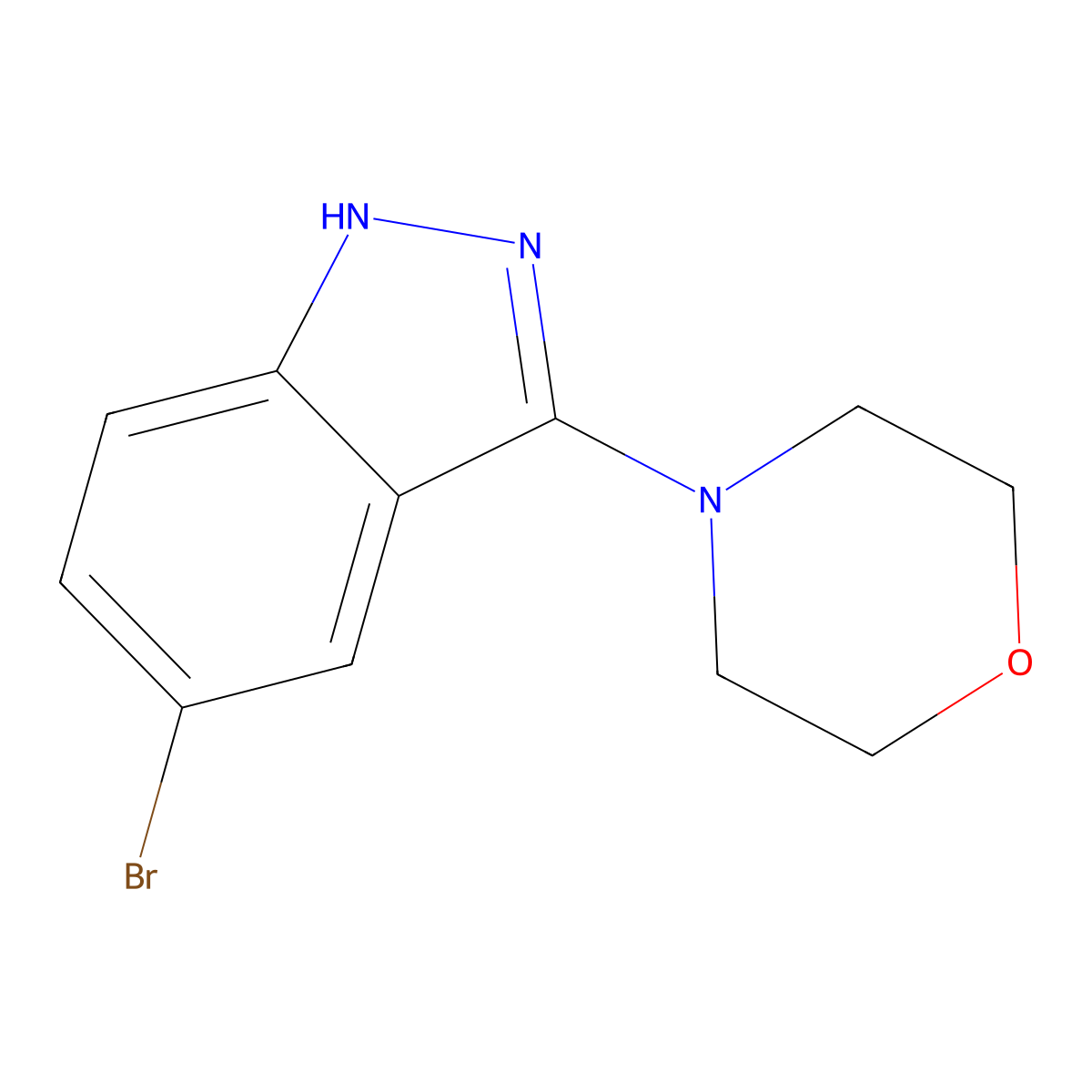 4-(5-Bromo-1H-indazol-3-yl)morpholine molecular structure, CAS 552331-28-9