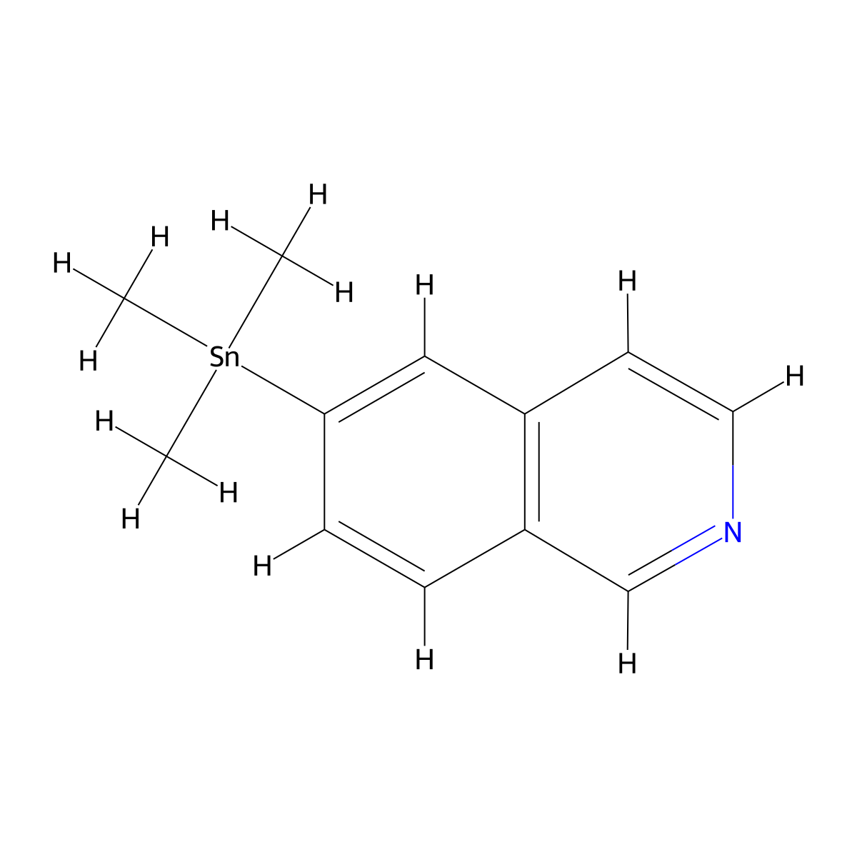6-Trimethylstannanylisoquinoline molecular structure, CAS 552331-36-9