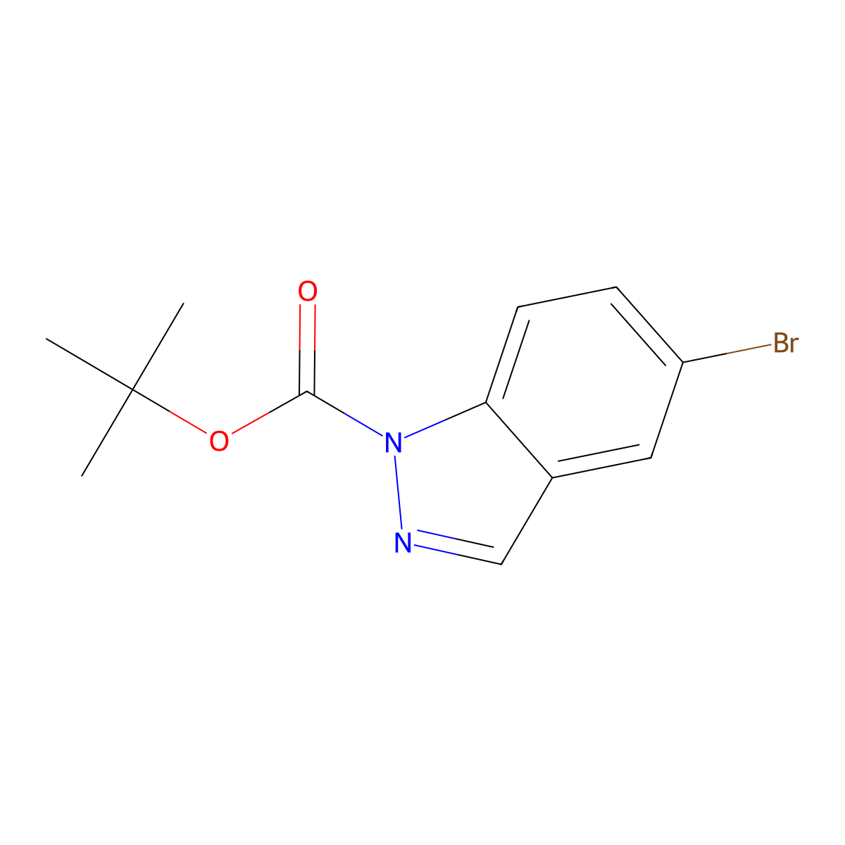 5-Bromo-1H-indazole, N1-BOC protected molecular structure, CAS 552331-49-4