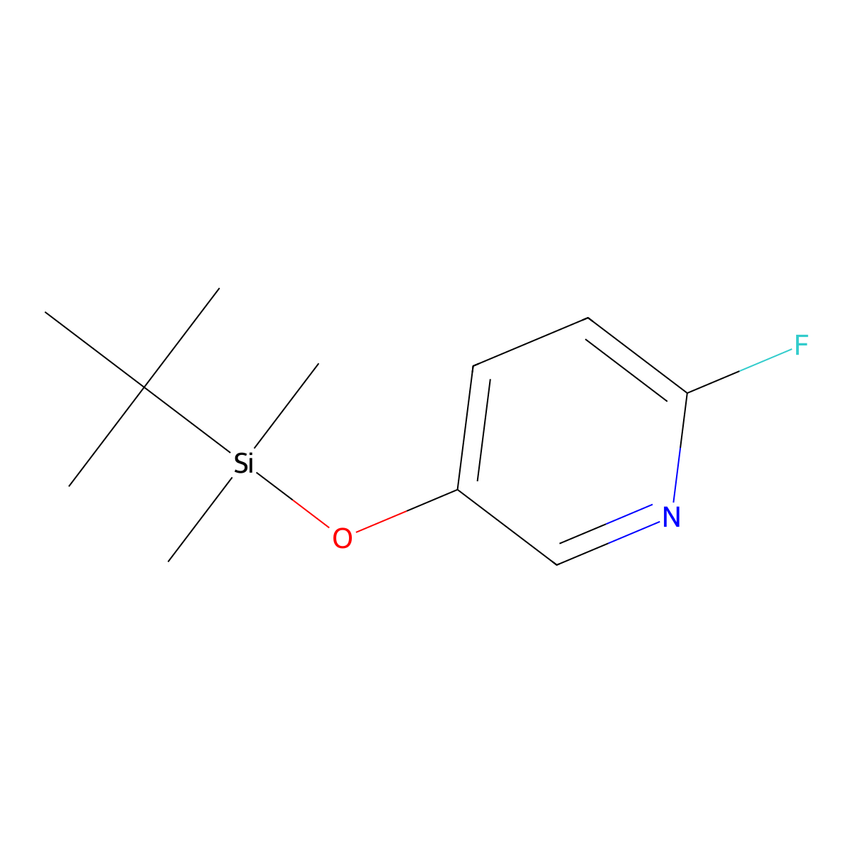 5-((Tert-butyldimethylsilyl)oxy)-2-fluoropyridine molecular structure, CAS 552331-69-8
