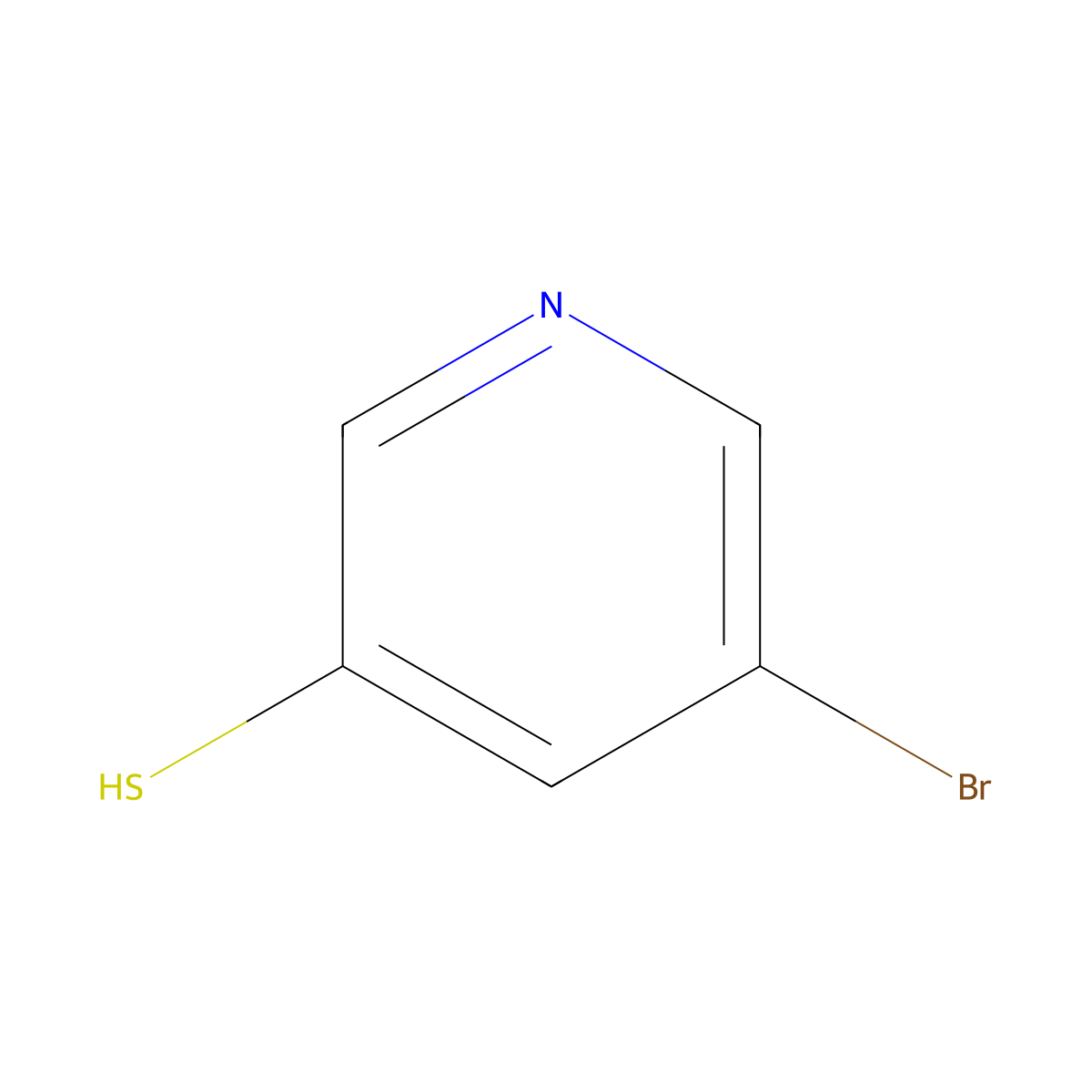 5-Bromomopyridine-3-thiol molecular structure, CAS 552331-85-8
