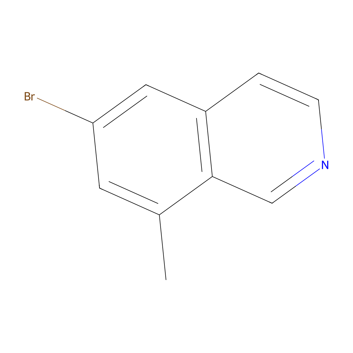 6-Bromo-8-methylisoquinoline molecular structure, CAS 552332-13-5