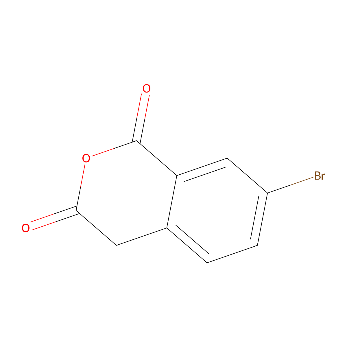 7-bromo-3,4-dihydro-1H-2-benzopyran-1,3-dione molecular structure, CAS 552333-33-2