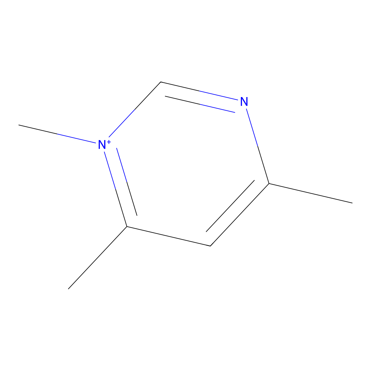 1,4,6-Trimethylpyrimidin-1-ium molecular structure, CAS 552335-91-8