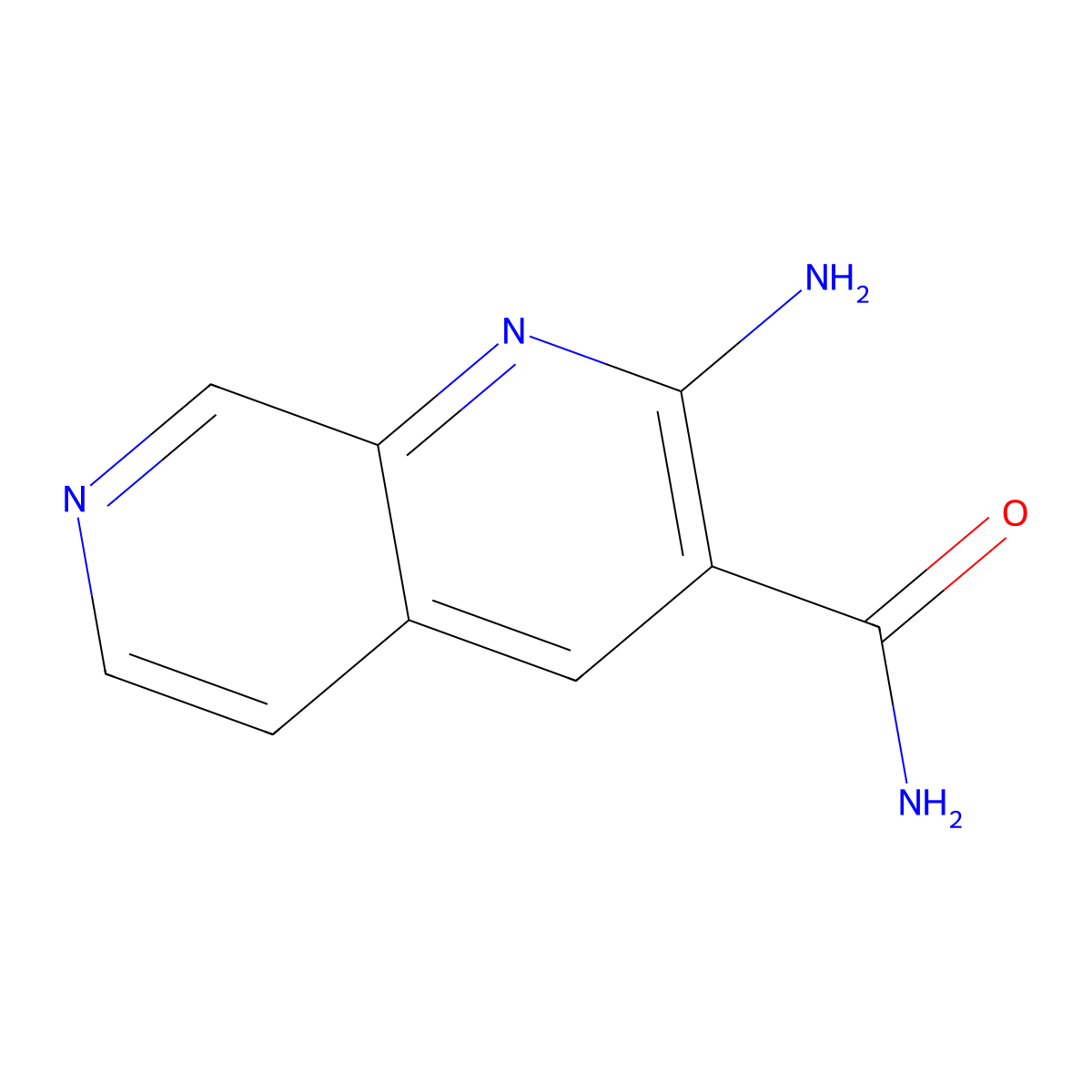 2-Amino-1,7-naphthyridine-3-carboxamide molecular structure, CAS 55234-67-8