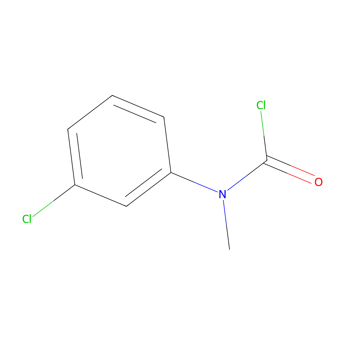 (3-Chlorophenyl)(methyl)carbamic chloride molecular structure, CAS 55239-35-5
