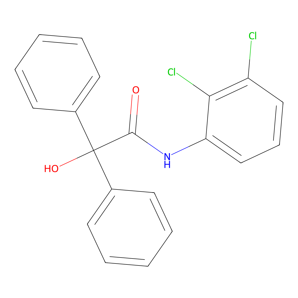 N-(2,3-dichlorophenyl)-2-hydroxy-2,2-diphenylacetamide molecular structure, CAS 5524-11-8
