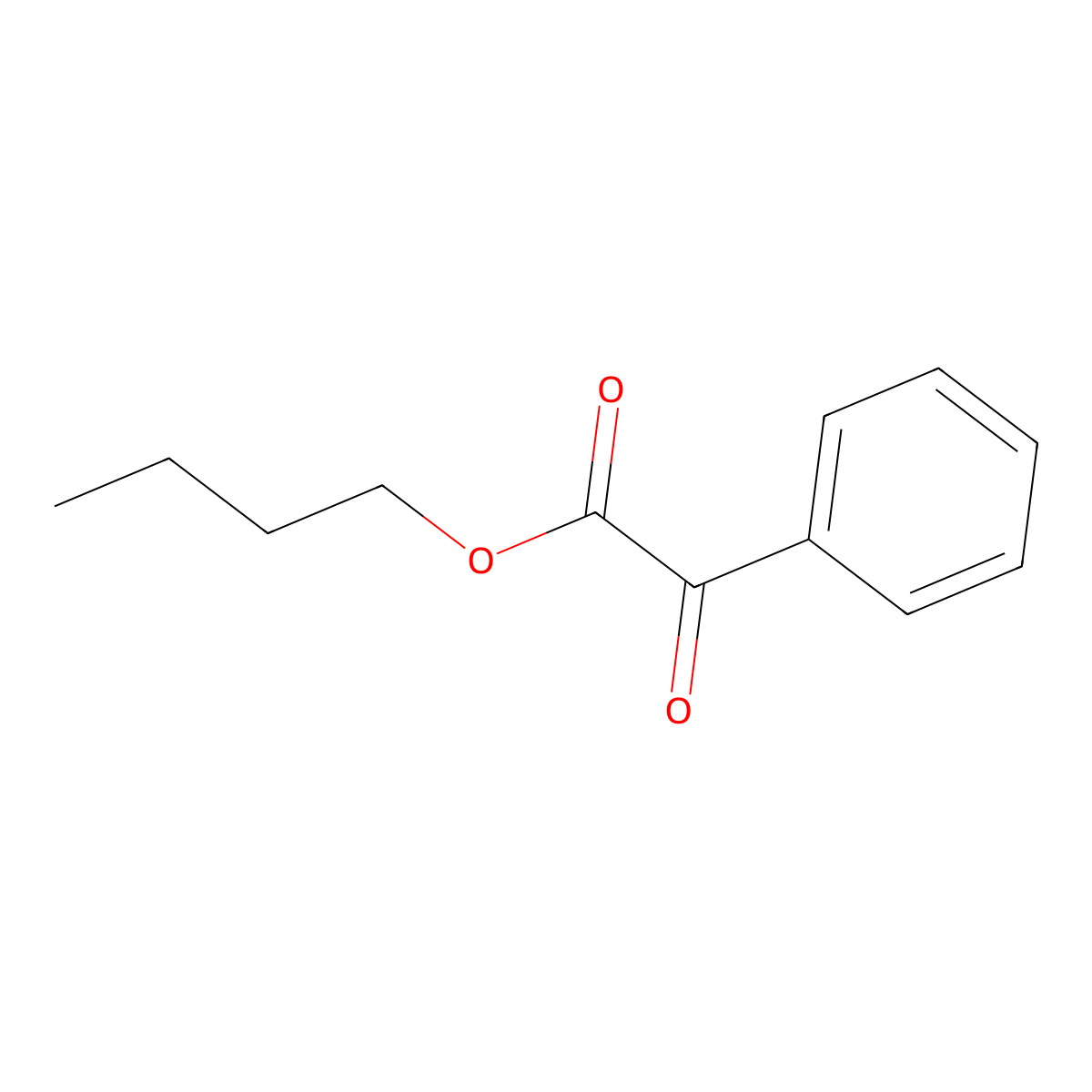 Butyl 2-oxo-2-phenylacetate molecular structure, CAS 5524-55-0