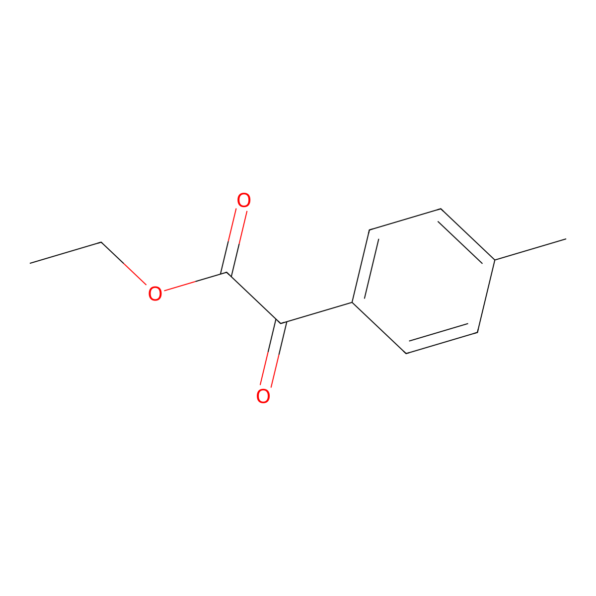 Ethyl 2-(4-methylphenyl)-2-oxoacetate molecular structure, CAS 5524-56-1