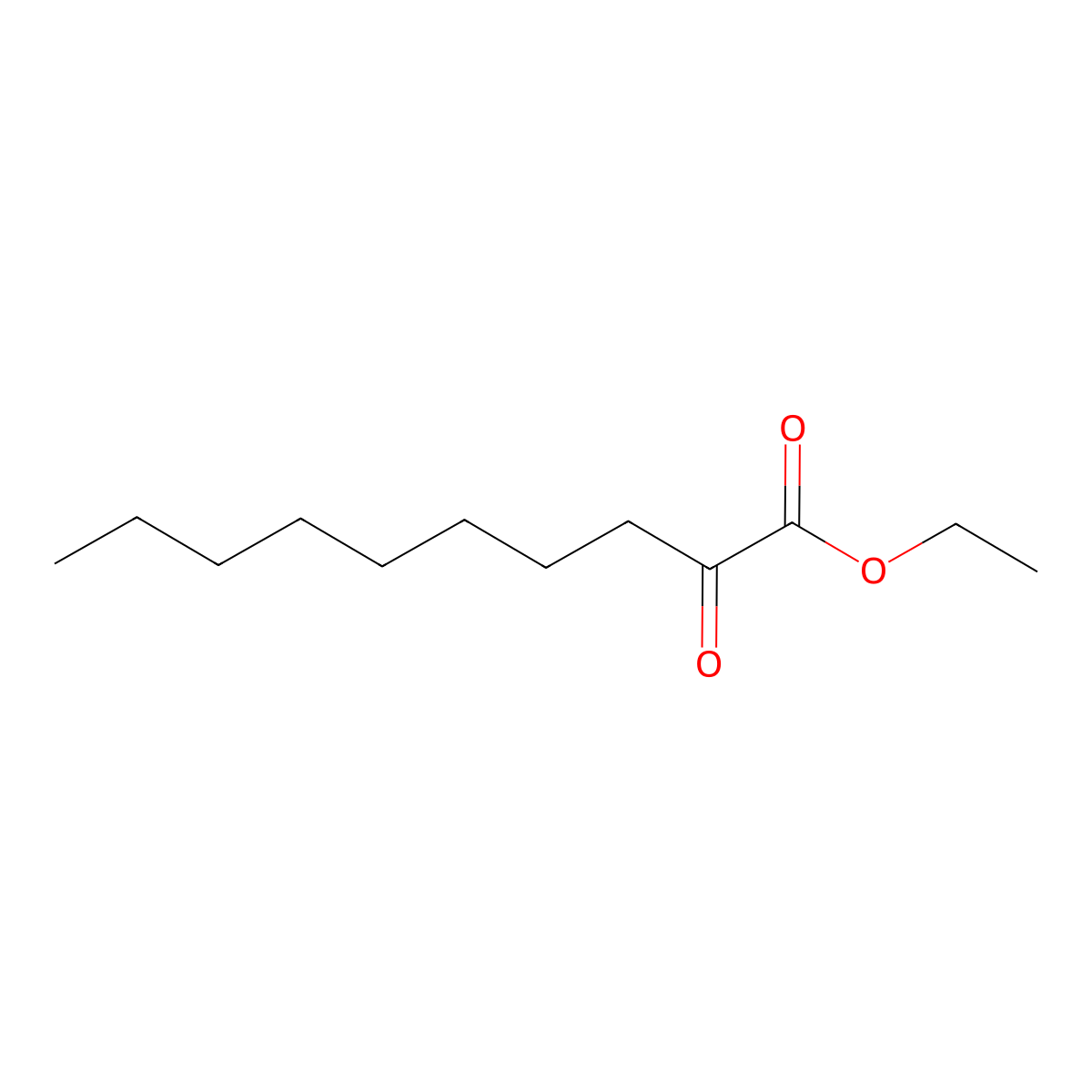 Ethyl 2-oxodecanoate molecular structure, CAS 5524-59-4