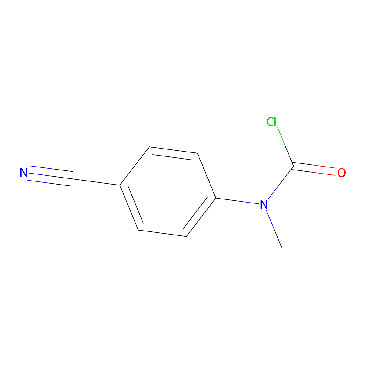 N-(4-cyanophenyl)-N-methylcarbamoyl chloride molecular structure, CAS 55240-26-1