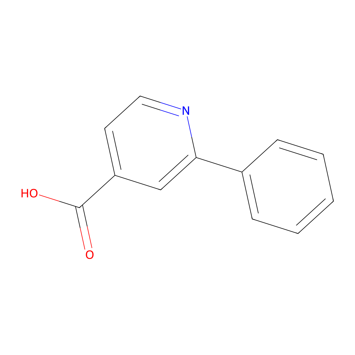 2-Phenylisonicotinic acid molecular structure, CAS 55240-51-2