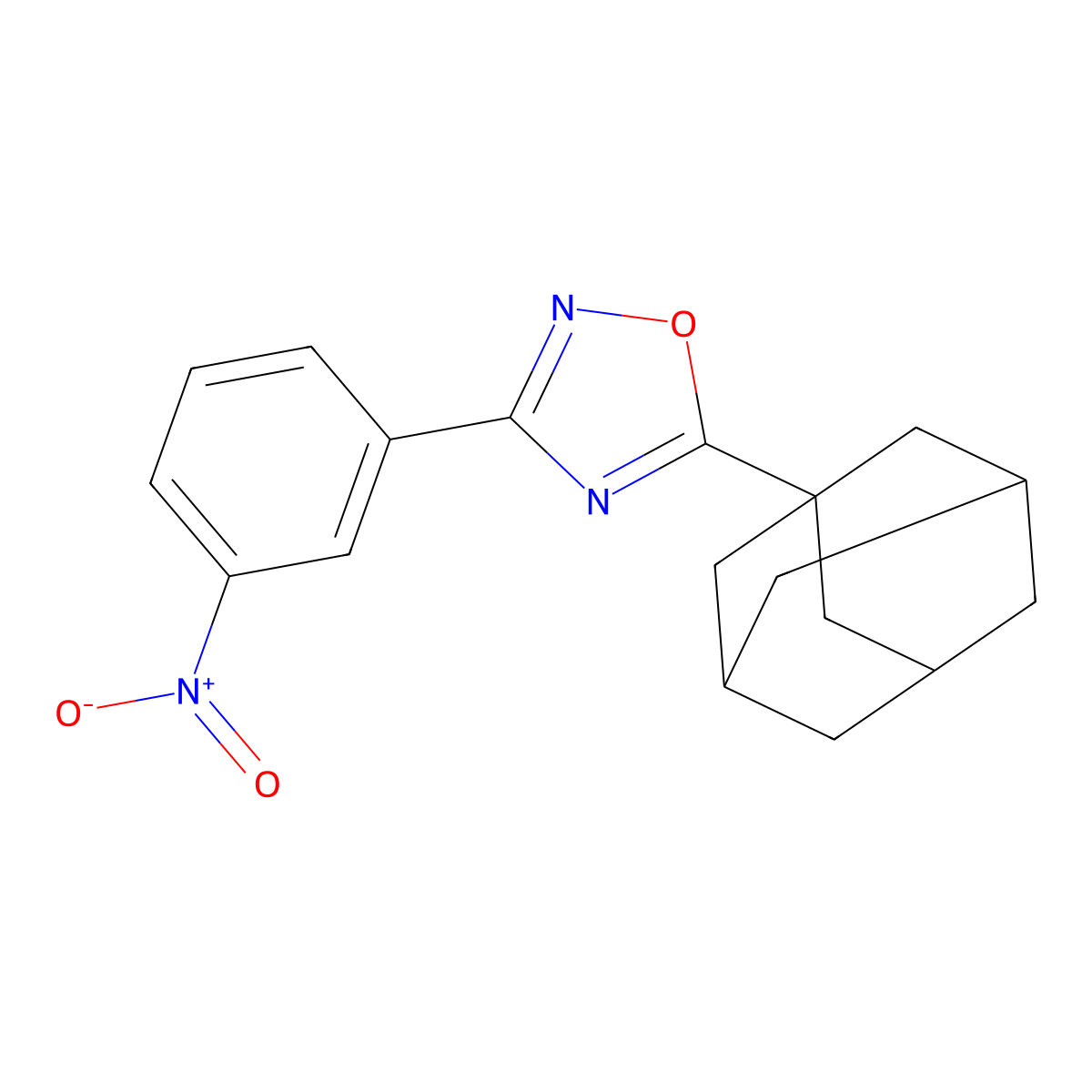 5-(1-Adamantyl)-3-(3-nitrophenyl)-1,2,4-oxadiazole molecular structure, CAS 55241-31-1