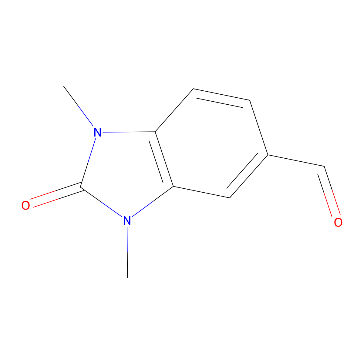 1,3-dimethyl-2-oxo-2,3-dihydro-1H-1,3-benzodiazole-5-carbaldehyde molecular structure, CAS 55241-49-1