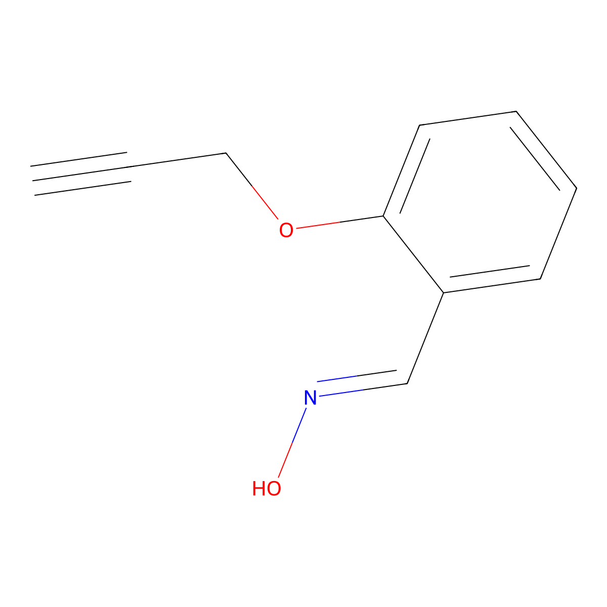 2-(2-Propynyloxy)benzenecarbaldehyde oxime molecular structure, CAS 55241-70-8