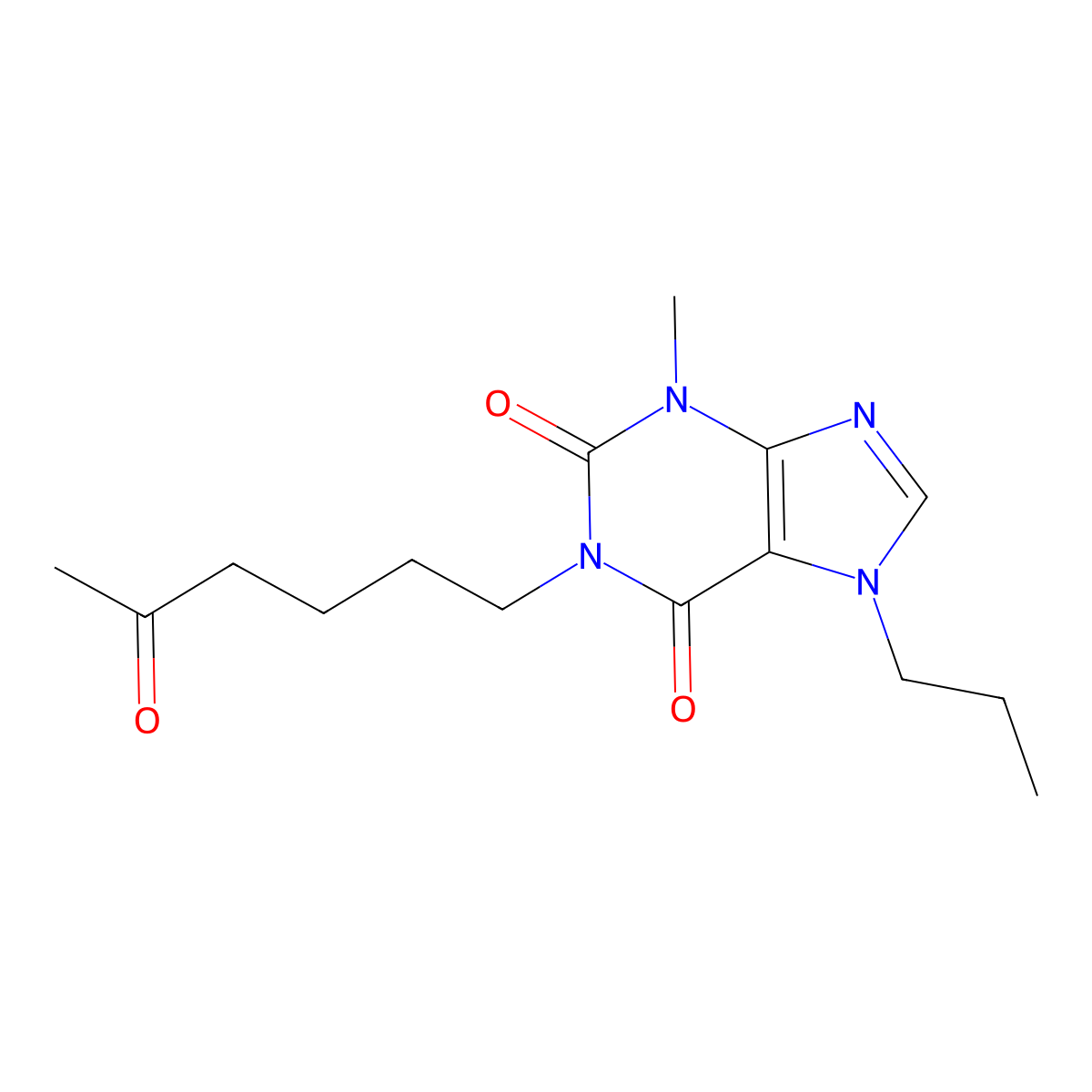 Propentofylline molecular structure, CAS 55242-55-2
