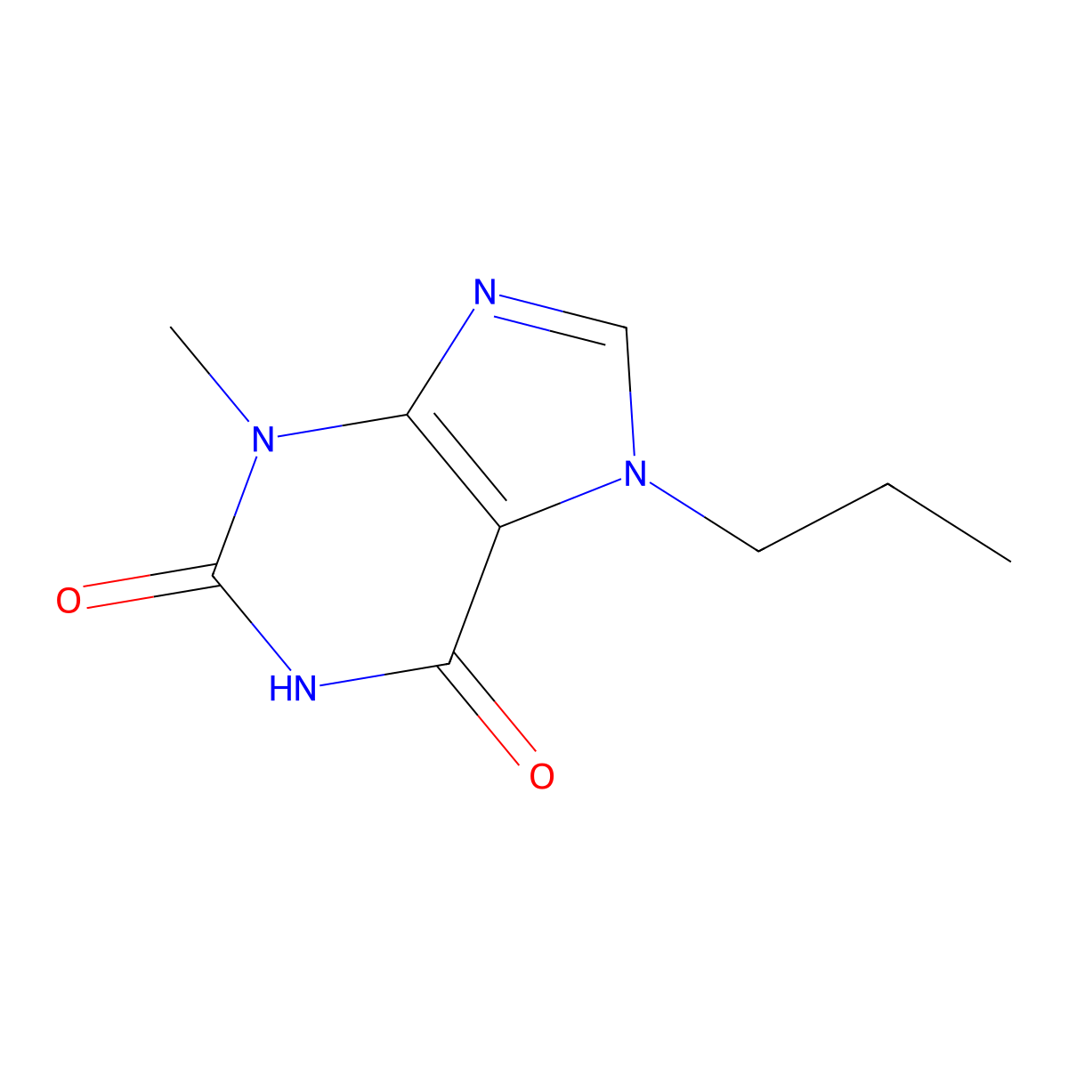 3-Methyl-7-propylpurine-2,6-dione molecular structure, CAS 55242-64-3